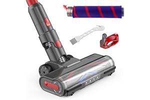 suzao Bürste für Dyson V7 V8 V10 V11 V15 sv10, sv12, sv14, sv15, Bodendüse mit Weichen Bürstenwalze 4LEDs und Abzugssperre, Ersatz Düsen für Teppich, Parkettböden, Hartböden Zubehör