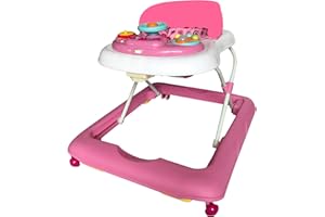 MUNDIBEBÉ Andador para bebé modelo volante rosa. Andador de actividades o tacatá