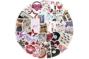 FANCICO 50 adesivi Ragazze del centro per bottiglie d'acqua, adesivi in vinile, accessori per libri,laptop, diario, album per adulti e adolescenti ragazza