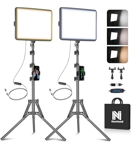 Obeamiu LED-Videoleuchte, Tragbare Kamera Lampe mit 4000mAh-Akku, stufenlos dimmbar 2500-8500K Foto-Video-Leuchten für Außen Innen Fotografie Live Streaming Zoom-Anrufe Filmen Obeamiu LED-Videoleuchte, Tragbare Kamera Lampe mit 4000mAh-Akku, stufenlos dimmbar 2500-8500K Foto-Video-Leuchten für Außen Innen Fotografie Live Streaming Zoom-Anrufe Filmen