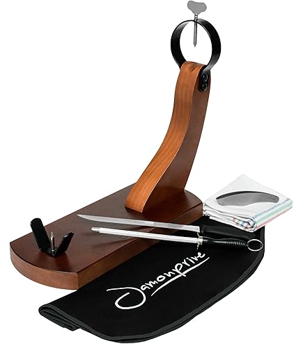 Buarfe Jabugo Hamerhouder, beukenhout, 53 cm, draaibare kop met ham mes Buarfe Jabugo Hamerhouder, beukenhout, 53 cm, draaibare kop met ham mes