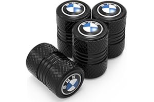 HNNGDL 4PCS Valve Pneu Voiture pour BMW X1 X3 X7 X5 X6 1 3 5 6 Series Z4 7 M Series, Résistant à la Corrosion Bouchon de Valve Voiture, Voiture Accessoires, Noir