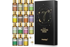 MAYJAM PHATOIL Juego De Aceites Esenciales 15 X 5ml, Set De Regalo De Aceites Esenciales De Aromaterapia Para Difusor, Humidificador