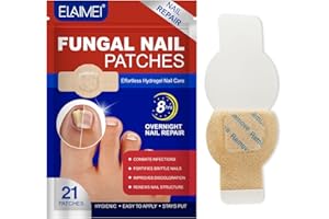 ‎QLIGES Hydrogel-Nagelpflege Patches 21 Stück Unsichtbare Nagelregeneration über Nacht Für strapazierte und beanspruchte Nägel 8-Stunden Intensivpflege