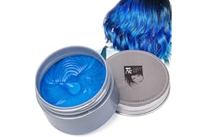 HTRUIYATY Cera para el cabello unisex cera pelo natural temporal se puede lavar una vez Aplicar a fiesta Cosplay Halloween-azul