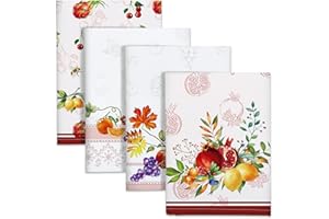 ‎ARQUIEL Arquiel Küchentücher Baumwolle 4 Stück, Geschirrtücher 100% Baumwolle Obst Küchenhandtuch Set Multi-Purpose Hochwertige Küche Trockentuch Bar Handtücher 48 x 70CM