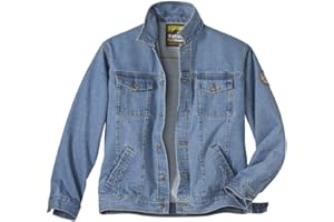 ATLAS FOR MEN - Chaqueta Vaquera Hombre - Cazadora Estilo Motero - Ideal para la primavera - Disponibles en Tallas Grandes de la M a la 5XL