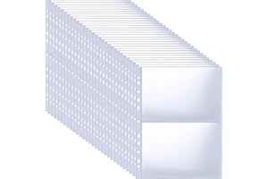 BRIOTA 30 A4 Photo Sleeves for 2/3/4 Ring Binders, Double Sided Plastic Sleeves, Top Loading Postcard Sleeves (Each Pocket 21.3x15.2cm)