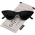 GQUEEN Occhiali da Sole da Donna Vintage a Gatto Protezione UV Occhiali da Sole Kurt Cobain,GQZ7