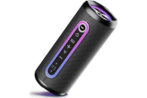 TIMU Cassa Bluetooth Portatile Potente 30W, Altoparlante Bluetooth con 3 EQ Modalità, IPX7 Speaker Bluetooth 5.4 Accoppiamento TWS, 30H di Autonomia con 3 Luci RGB Regolabili, Supporto Micro-Con, AUX, TF