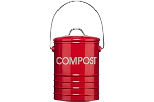 Premier Housewares 0510018 Bac à Compost avec Poignée Rouge