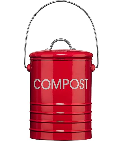 Contenitore Compost Da Cucina Gimel 3.5 L In Metallo Con Filtro Carbone - Anti Odori - Foto 7