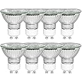 Caldarax 8 Pack GU10 50W Halogen Spotlight Bulb Dimmable, MR16 230V Halogen Reflector Lamps, Warm White 2800K, 500LM, Beam Angle 45° Spot, for Track Lighting, Recessed Lighting