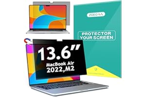 ‎ZOEGAA ZOEGAA Magnetischer Sichtschutzfolie für MacBook Air 13.6 zoll (M4 M3 M2,2025 2024 2022), Anti Glare Blaulicht Blickschutzfolie, Abnehmbare Sichtschutz Laptop Privacy Screen
