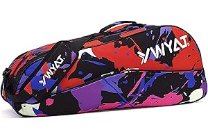 Sport Tent- Schlägertasche wasserdichte Tennistasche Tragbare Squashtasche Große Badmintontasche Racketbag für 6 Schläger Badminton Tennisausrüstung Sport Reisetasche