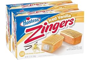 Hostess Zingers Vanilla Cakes 10 Cakes (2 Boxes)