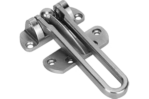Alvinlite Cerradura de Cadena de Seguridad de la Puerta, Barra de ala de Acero Inoxidable Restrictor de Cerradura de Puerta para Hotel en casa para Evitar la Entrada forzosa(Plata)