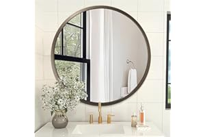 AOAOPQ Mirror Caffee Metal Frame Wall Mirrors Mounted Mirrors Vanity Modern Minimalist Wall for Entryway Bathroom Washrooms Living Rooms