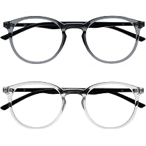 Lunettes De Lecture Unisexes Opulize - Monture Carrée Fine, Charnières Ressort, Force +2.00 | Violet Translucide