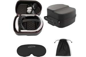 Digicharge Etui podróżne na VR dla Meta Quest 3S / 3S Xbox edition/Quest 3, twarde etui do przenoszenia EVA do zestawu słuchawkowego i kontrolerów VR, Czarny