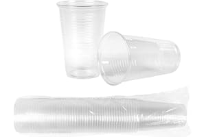Heku 50 vasos desechables transparentes de 0,2 l, de polipropileno, ideales para fiestas y eventos