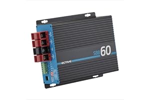 ECTIVE - SBB 60 Solar-Ladebooster 60A 12V auf 12V 430Wp mit MPPT Solarladeregler - DC-DC Battery-to-Battery Ladegerät für AGM/Gel/Nass/LiFePO4 - Lichtmaschine-Ladewandler für Wohnmobil, Auto, Van