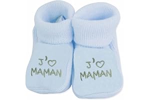 NOSBEBES® Chaussons Bebe, Bio, pour Noel - Chaussette Bebe Naissance, Chaussures Bebe, Cadeau Noel 0-3 Mois