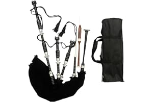 TARTANCITY Cornamusa scozzese in palissandro nero, cornamusa irlandese pronta all'uso