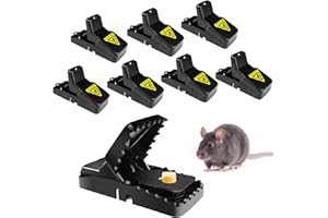 tekenewbse 8 Piezas Trampa Ratas, Reutilizable Trampas para Ratones, Profesional Trampas para Ratas Grandes, Robusta Potente y Eficaz - Lavable, Trampa Ratas y Ratones para Interiores y Exteriores