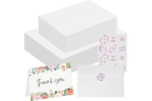 Zylota 60 Sets Watercolour Cards with Envelopes,140lb/300GSM Blank Watercolor Paper,4 x 6 in Foldable Water Colour Postcards for Greeting Card Birthday Wedding Invitations