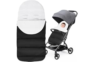 WINUOYANG Footmuff, Cosy Toes for Pram Pushchair Footmuff Windproof Pram Footmuff Universal Baby Sleeping Bag for Pushchairs Strollers Prams Buggy (White)