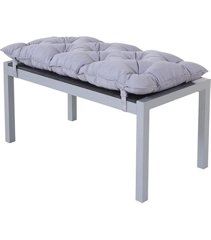 Panchina Da Giardino In Plastica Bianca 60x38,5x45 Cm - Effetto Legno Per Interni Ed Esterni - Foto 4