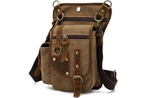 FANDARE Zaino Monospalla Drop Leg Uomo Zaino Donna Coscia Marsupio Zaino Spalla Borsa a Tracolla Tela Sling Bag Borsa Sportiva per Moto Escursionismo Ciclismo Scuola Università Trekking Viaggio