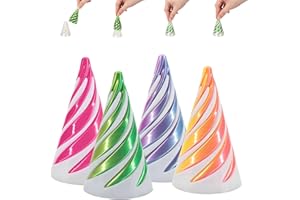 APRADAS 4Pcs Impossible Fidget Toys, Impossible Cone Fidget Toy 3D Printed Spiral for Kids Adult Present, 3D Spiral Fidget Toy for Office School (Light Colour)