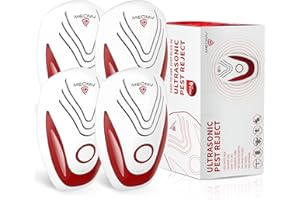 MEOMY Repelente Ultrasónico de Plagas 2024 Repelente Ultrasónico Mosquitos con Conversión Automática de Frecuencia para Ratas y Ratones, Cucarachas, Insectos, Hormigas, Pulgas, Moscas [No Tóxico]