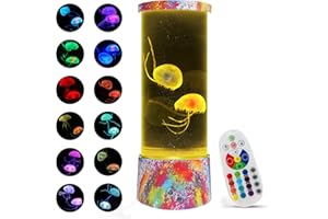 AONESY Lampara Medusas 17 Colores, Lámparas de Lave Medusa con Mando a Distancia,Lamparas Medusas Lave Decoración de ambiente
