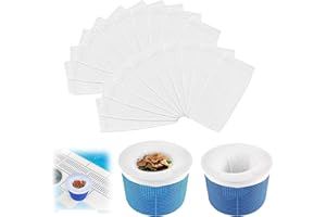 FYZSJWL 20 Stück Pool Skimmer Socken,Skimmer Filter Netz,Schwimmbad Skimmer Socken,Wiederverwendbare Skimmersocke,Skimmerkorb Netz,für Oberflächenskimmer Entfernt Schlacken Blätter