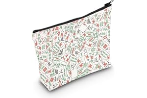 WZMPA Mahjong Lucky Cosmetic Bag Mahjong Inspired Gift Mahjong Zipper Pouch Bag Mahjong Merchandise, Mahjong, Fit