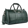 HAMMONDS FLYCATCHER Duffle Bag for Travel (18") - Genuine Leather, Water-Resistant -Ideal Cabin Bag for Flight -Men and Women's Weekender Travel Bag for Luggage (18 Inch, Sea Green)