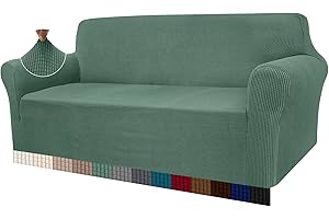 Granbest - Copridivano altamente elasticizzato, moderno, jacquard, per soggiorno, funge da protezione per cani e animali domestici (3 posti, sabbia)