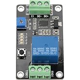 TRM01 Delay Timer Relay 12V, Multi-functional Self-locking Delay On/Off Relay DC12V 0.1-120s