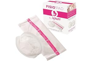 kitett Pack de Coussinets d'allaitement Jetables FISIOPAD - Coussinet d'allaitement Doux & Discret, Coussinet d'allaitement Jetable Super Absorbant Emballage Individuel avec Adhésif - 30 Pièces