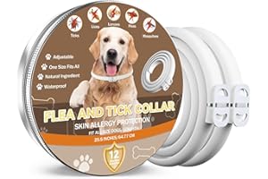 Inpumo Collare Antiparassitario Per Cani, Collare Antipulci e Zecche, Adatto a Cani di Tutte Le Taglie, Formula Naturale Sicura e Materiale Impermeabile, Durata 12 Mesi(2 pack)