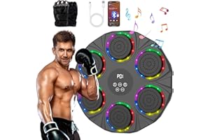 ‎LEUKOLES LeuKoles 2025 Neu Music Boxing Machine mit Bluetooth,LED Licht BoxMaschine mit Musik mit Boxhandschuhen, Elektronische Boxing Machine zur Wandmontage mit 9Geschwindigkeitsmodi und Zählmodus