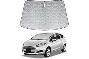 XCBYT Parasol Coche Delantero para Ford Fiesta 2017-2024, Engrosada Parasol Parabrisas, Plegable Protector Solar Coche, Mantén tu Coche Fresco, Anti UV Rayos y el Calor