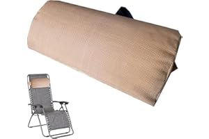 Kaxenig Coussin Repose Tete, Appuie-Chaise Longue Bain Soleil Coussin Oreiller Tran-Sat Confortable Amovible pour Chaise Pliante Plage,37X17 cm