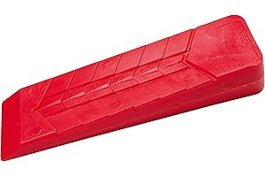 Bison Sicherheits-Fällkeil aus Kunststoff 550g I Hochwertiger Spaltkeil aus Polyamid I Schlagfeste Keilform mit Schuppenprofil für sicheren Halt