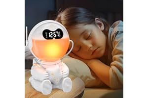 Monemey Tageslichtwecker, Sonnenaufgang Lichtwecker Wecker, Wake Up Light mit 10 beruhigende Klänge in 20 Helligkeit, Sunrise Alarm Clock mit Timer, Wecker für Erwachsene & Kinder