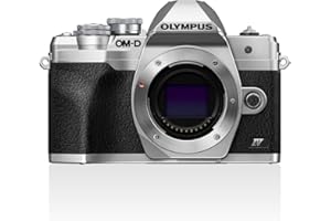 Cámara del Sistema Micro Four Thirds Olympus OM-D E-M10 Mark IV, Sensor de 20 Mpx, estabilizador de Imagen en 5 Ejes, Visor electrónico, vídeo 4K, Potente Enfoque automático, Wi-Fi, Plata