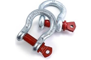 FAELNK 2 pezzi Grillo Acciaio ad AltaResistenza con Bullone Oculare Grilli Zincati per Recupero di Veicoli (WLL: 3,25 t)